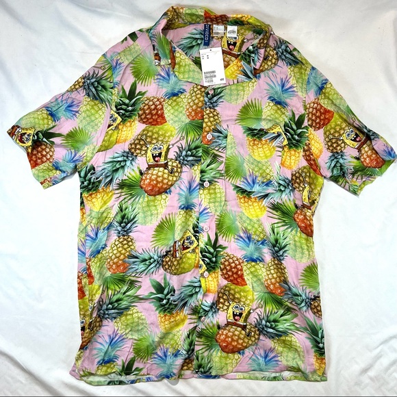 Spongebob hawaiian shirt h&m Clearance